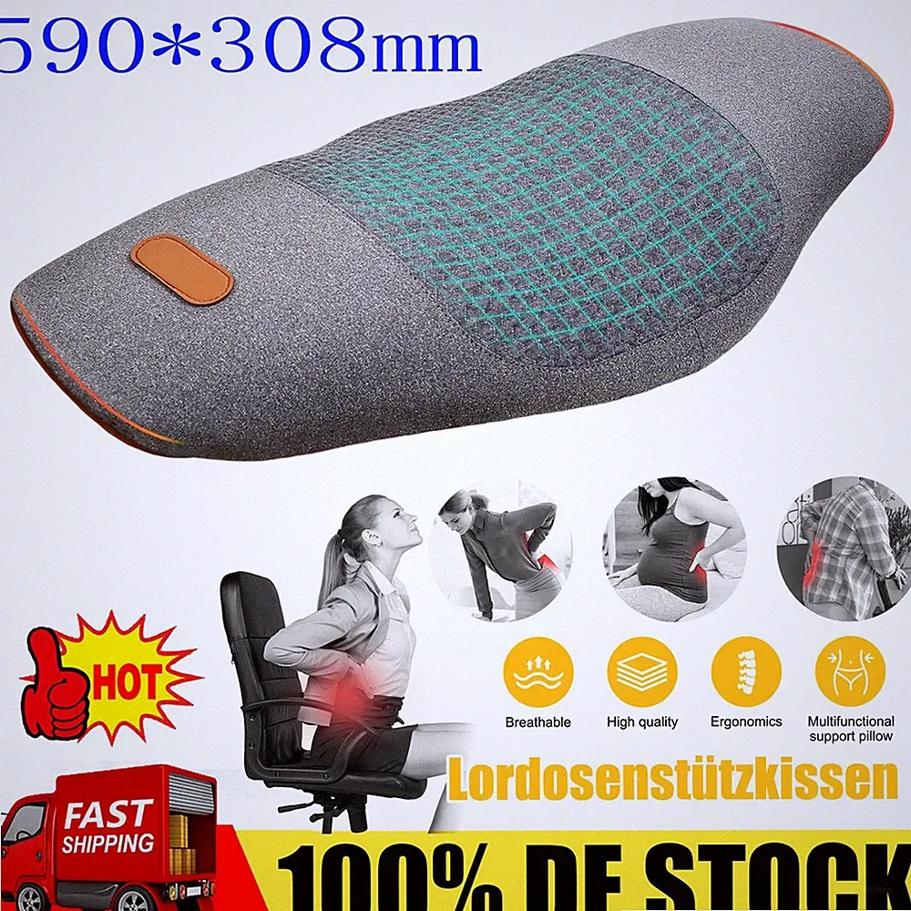 Rückenlendenstützkissen Orthopädisches Kissen Lendenkissen Lumbar Pillow Grau