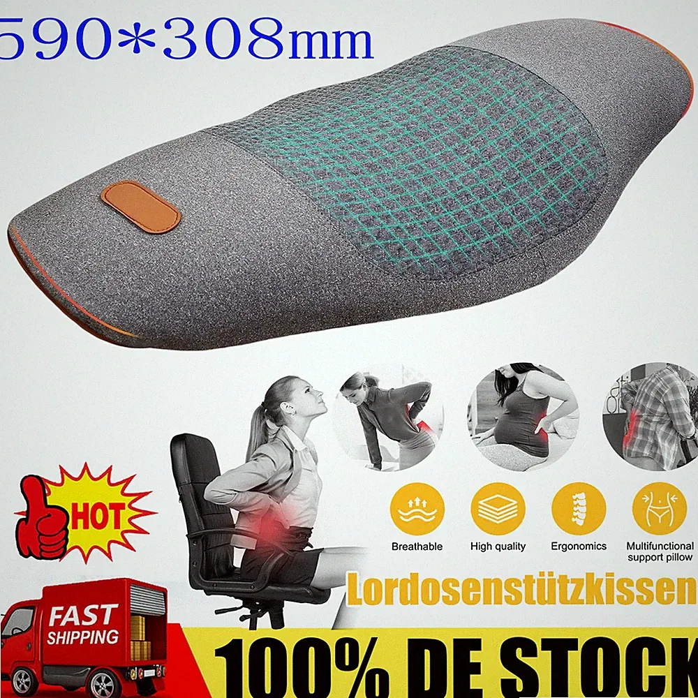 Rückenlendenstützkissen Orthopädisches Kissen Lendenkissen Lumbar Pillow Grau