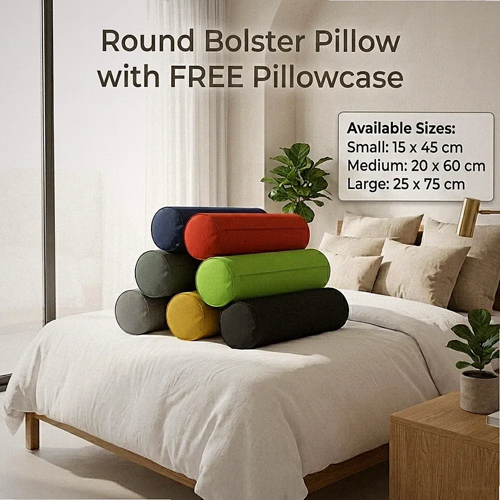 Rundes Nackenstützkissen mit GRATIS Kissenbezug Orthopädische Nacken Rücken Stillstütze.
