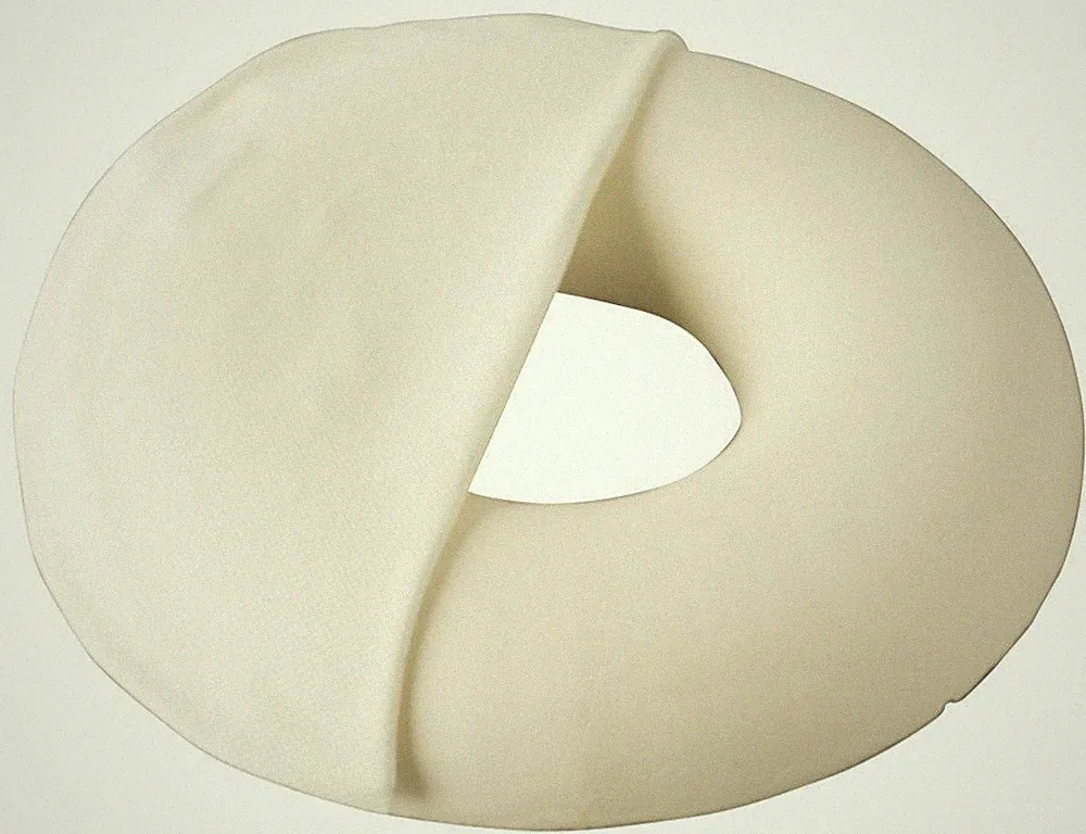 Russka Sitzring Latex Sitzkissen mit Bezug rund Hämorrhoiden Kissen Sitzkissen