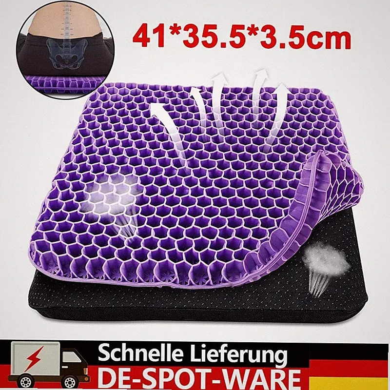 Schaum+ Gel Orthopädisches Sitzkissen Druckentlastungskissen Steißbeinkissen DHL