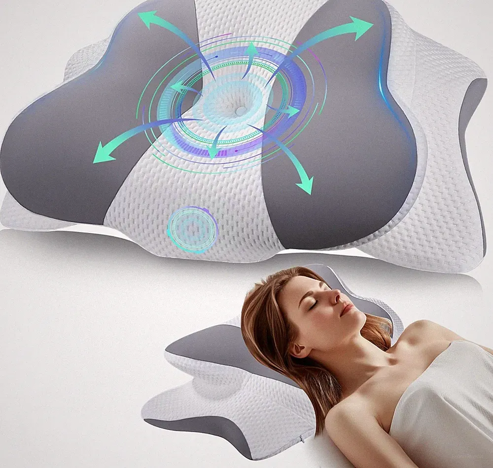 Schlafkissen Seitenschläferkissen Ergonomisch Waschbar Weich bei Nackenschmerzen