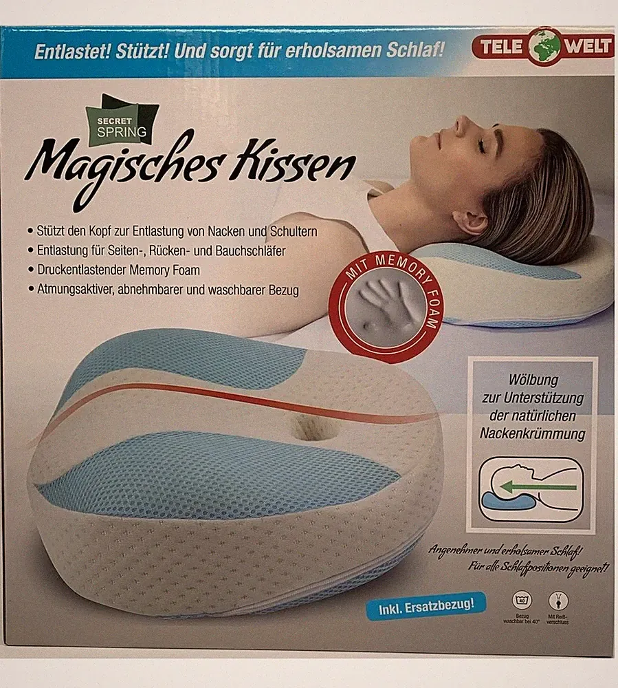 Secret Spring Magisches Kissen Ergonomisches Memory Foam Kissen 30 cm Nacken