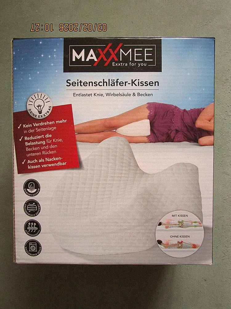 Seitenschläfer-Kissen / Kniekissen/Nackenkissen MAXXMEE