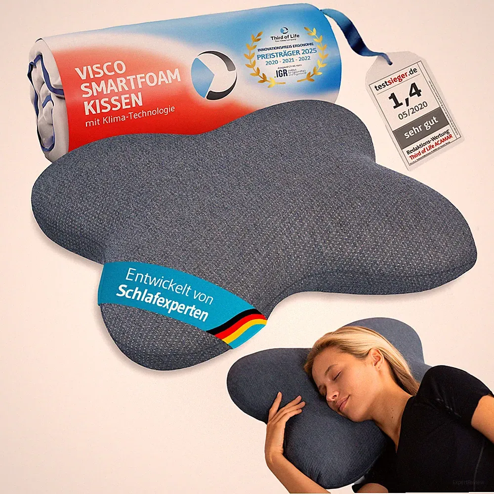 Seitenschläferkissen ACAMAR QuickDry | ergonomisches Schmetterlingskissen