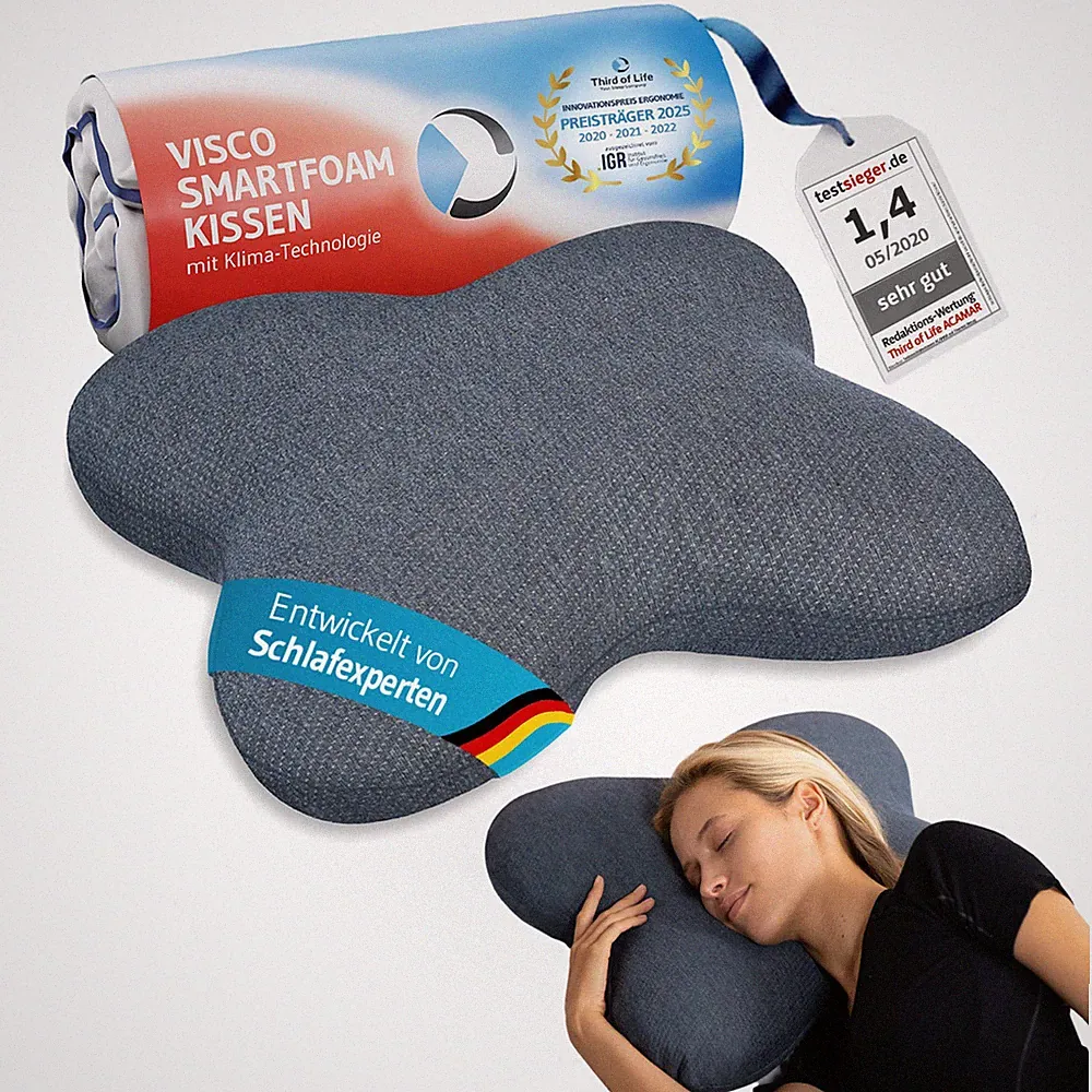 Seitenschläferkissen ACAMAR QuickDry | ergonomisches Schmetterlingskissen