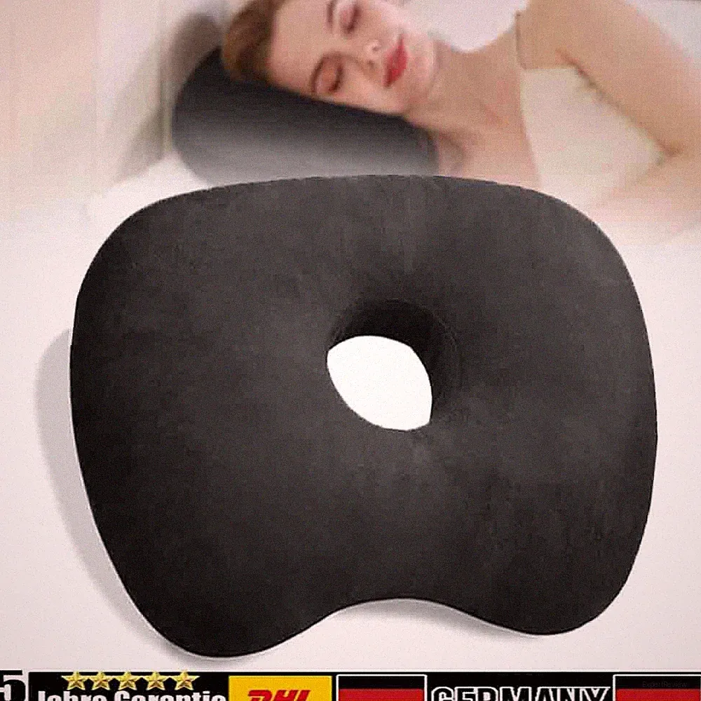 Seitenschläferkissen Bauchschläferkissen Orthopädisches Kissen Schwarz 48×30cm