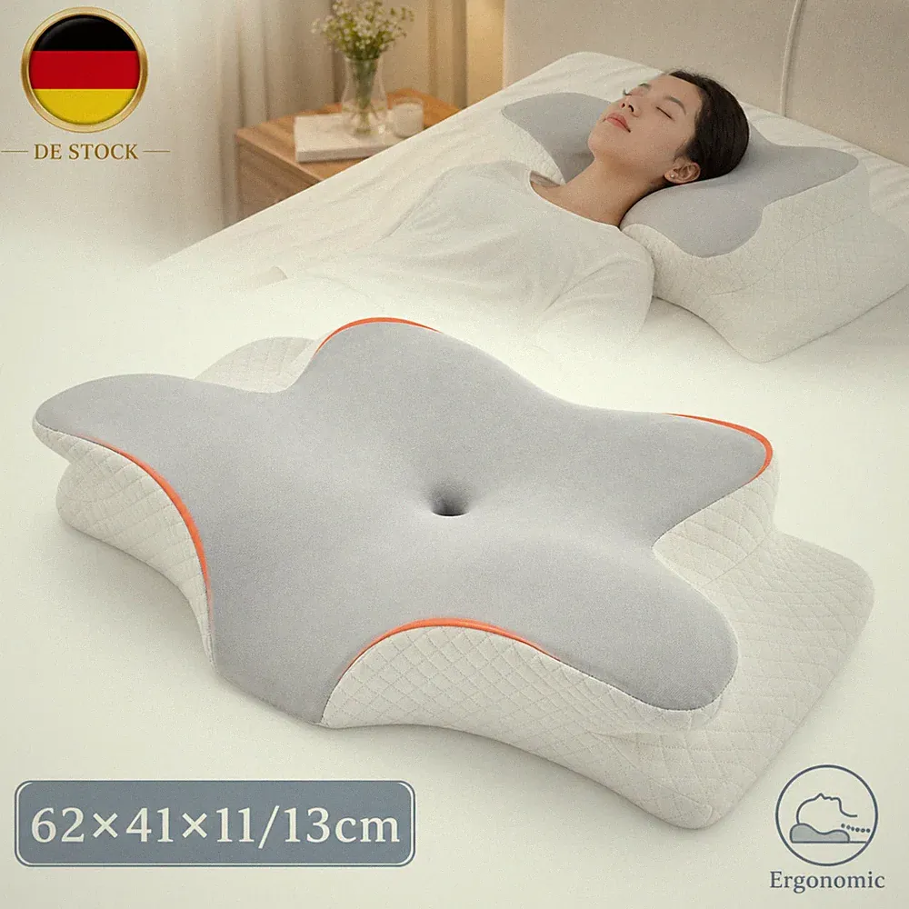 Seitenschläferkissen Orthopädisch Memory Foam Atmungsaktiv hypoallergen 41x62cm