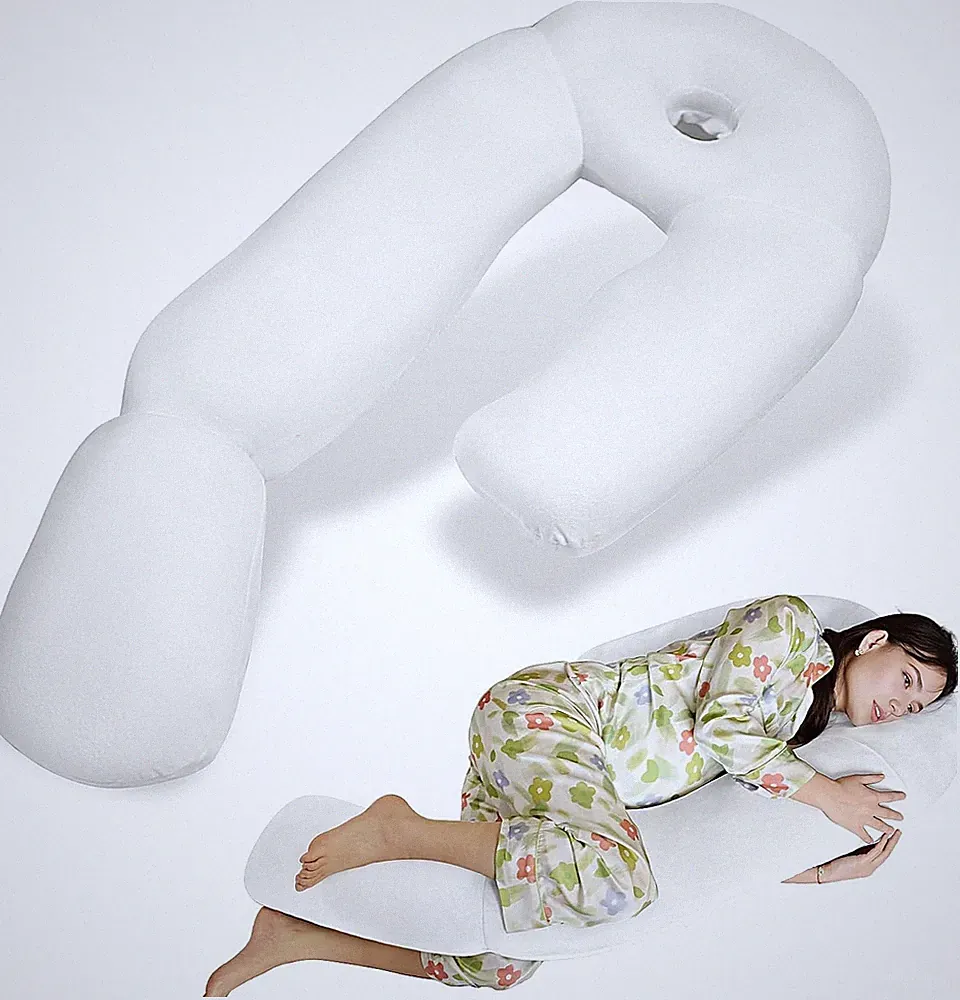 Seitenschläferkissen Schwangerschaftskissen Bodypillow Orthopädisch Stillkissen