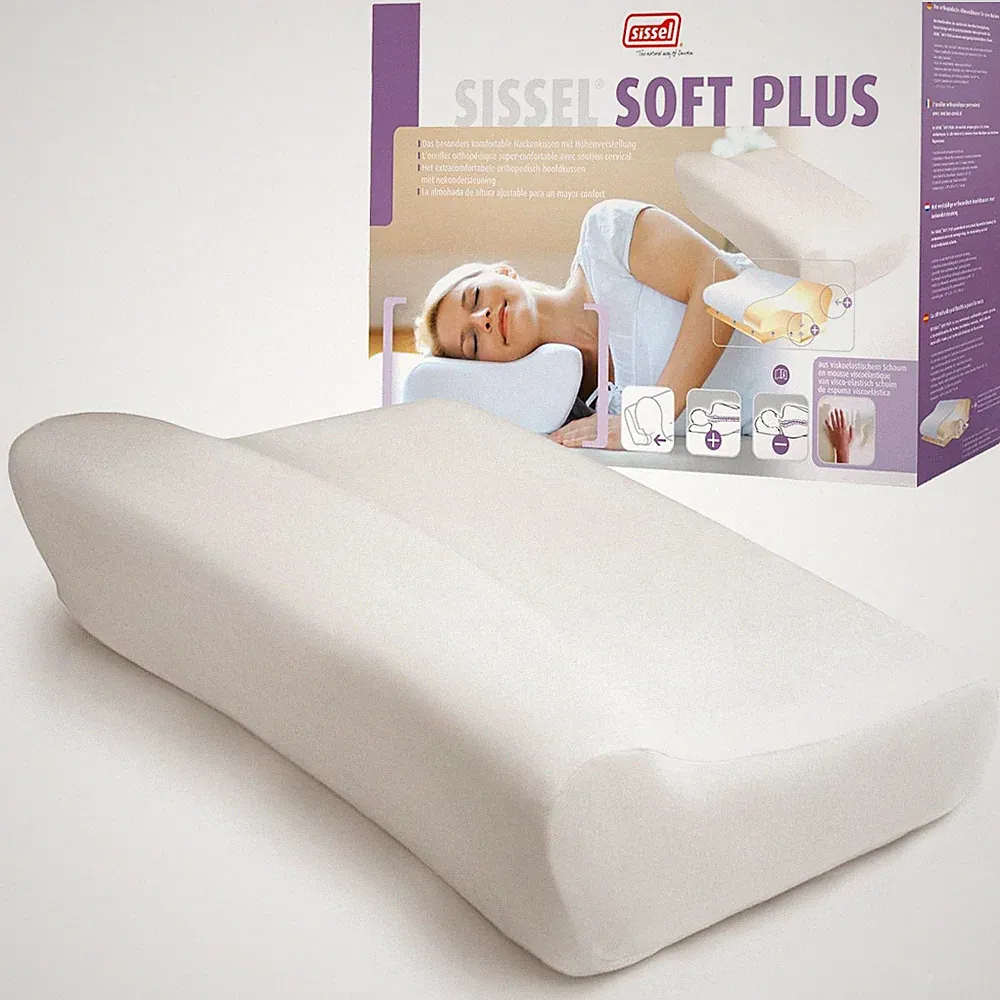 SISSEL Soft Plus Nackenstützkissen viskoelastisch höhenverstellbar ecru