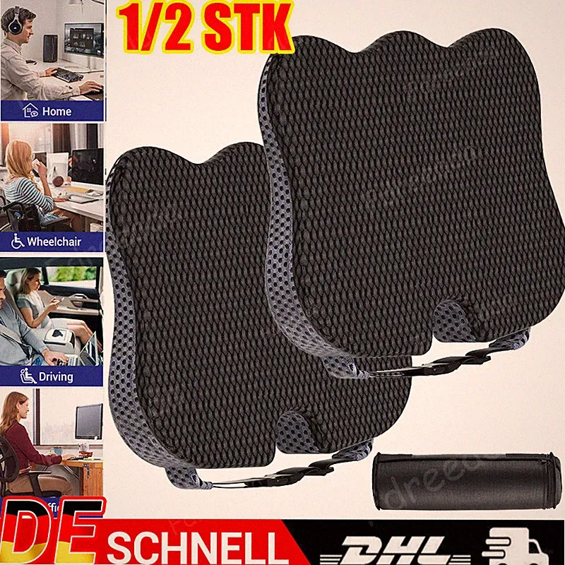 Sitzkeilkissen Auto Sitzerhöhung Orthopädisches Sitz Keilkissen Memory-Schaum DE