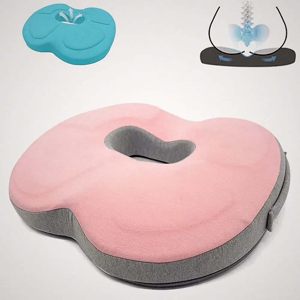 Sitzkissen Anti-Dekubitus Orthopädisch Donut-Kissen Memory-Schaum Rose