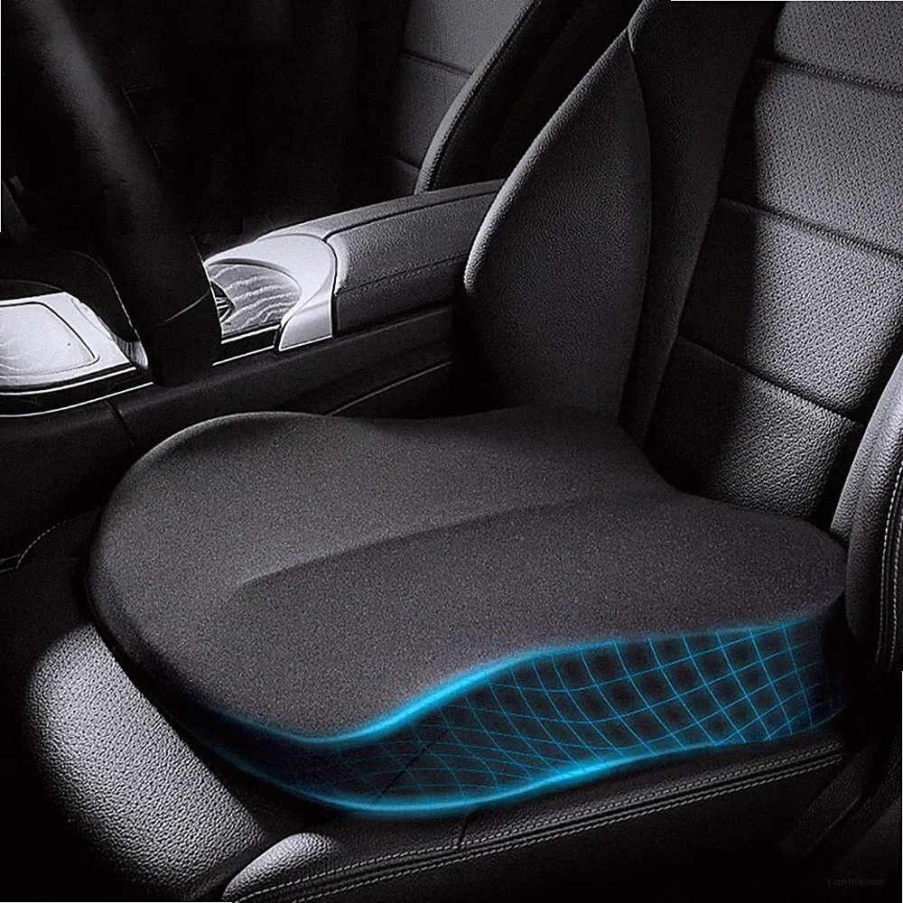 Sitzkissen Auto Memory Foam Orthopädisch Keilkissen Schwarz 10cm Dicke