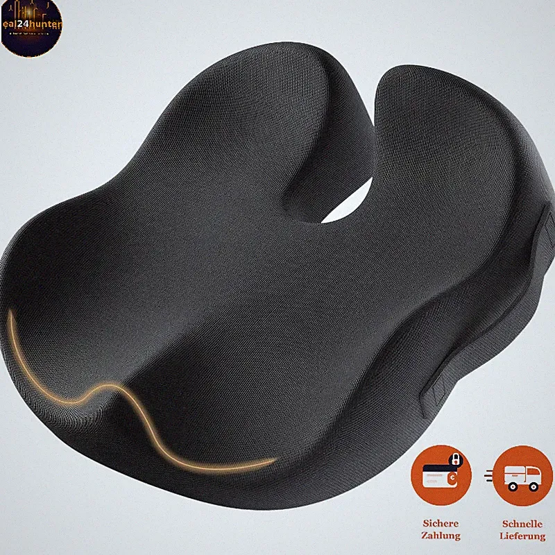 Sitzkissen Ergonomisch Memory Foam Orthopädisch für Bürostuhl Auto Steißbein