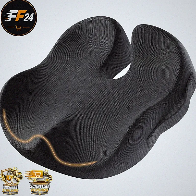 Sitzkissen Ergonomisch Orthopädisch Schwarz Memory Foam Steißbeinkissen für