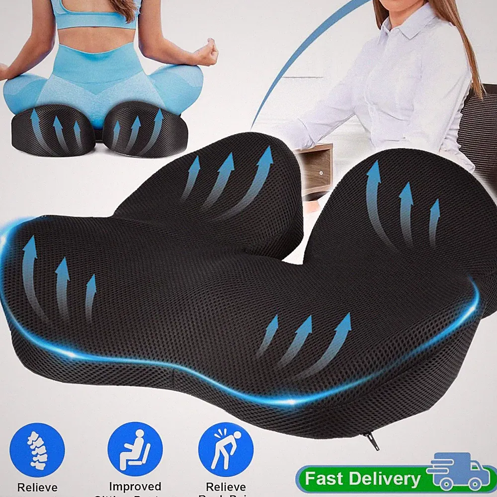 Sitzkissen Ergonomisches Memory-Foam Orthopädisches Steißbeinkissen Stuhlkissen