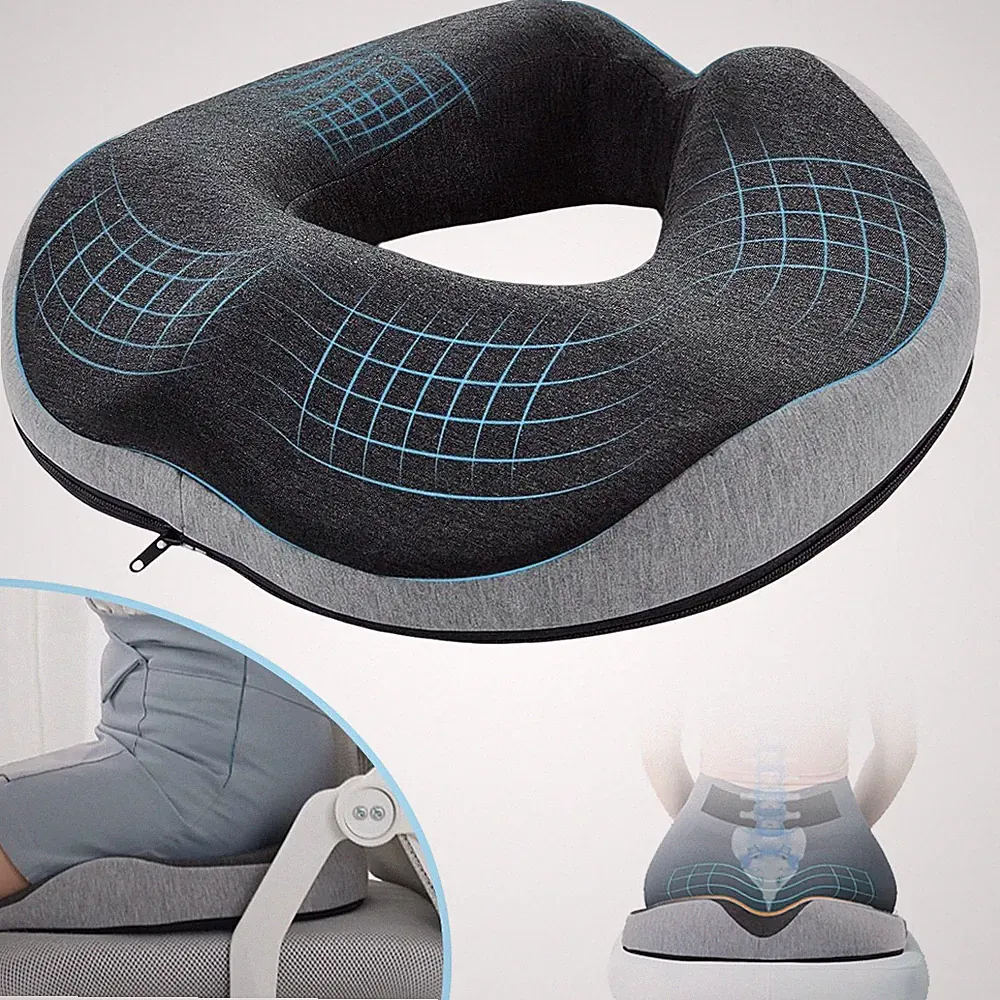 Sitzkissen Hämorrhoiden Sitzring Orthopädisch Steißbeinkissen Memory Foam Kissen