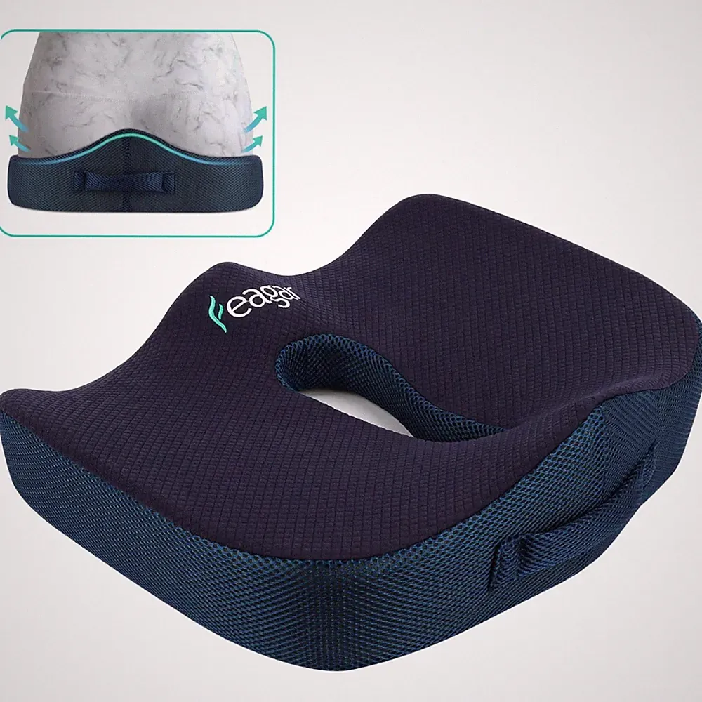 Sitzkissen Memory Foam orthopädisch auto bürostuhl rutschfest blau