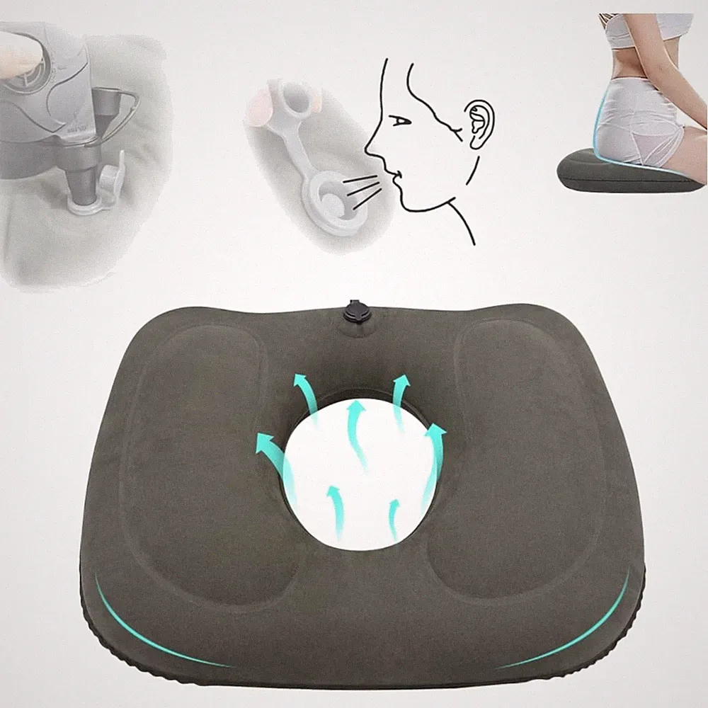 Sitzkissen Orthopädisch, Aufblasbar, Donut, Pumpe, Bett, Schmerzen, Schwangere