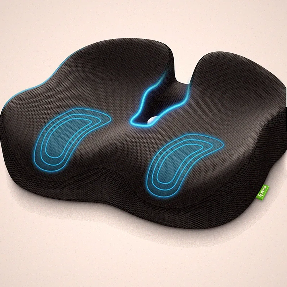 Sitzkissen Orthopädisch Bürostuhl Autositz Memory Foam Schwarz
