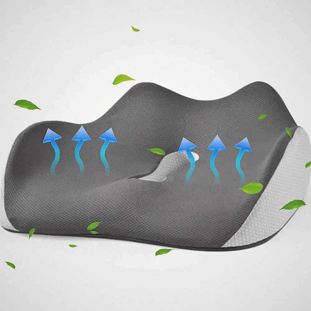 Sitzkissen orthopädisch ergonomisch Keilkissen Memory Foam Rutschfest waschbar