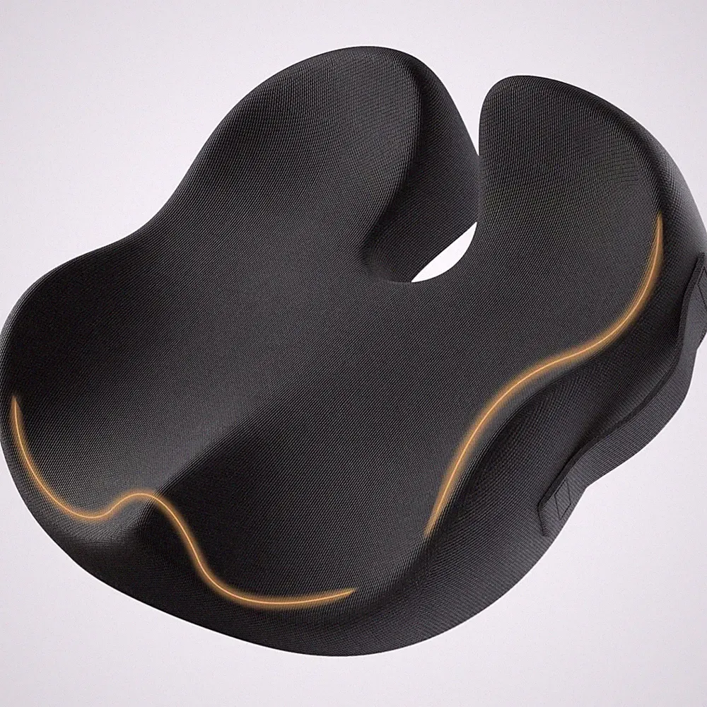 Sitzkissen Orthopädisch Ergonomisch Memory Foam Komfort Orthopädisch Auto Rol...