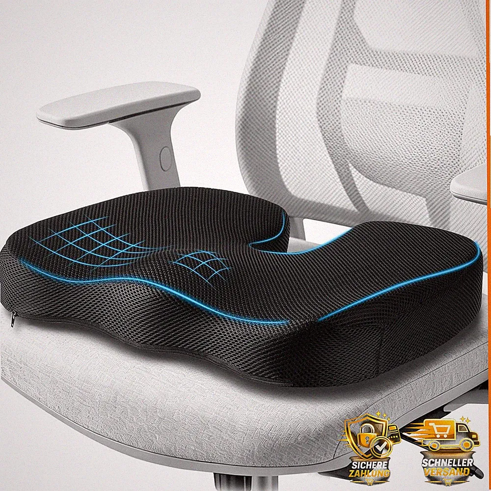 Sitzkissen Orthopädisch Ergonomisch Memory Foam Steißbeinkissen für Bürostuhl