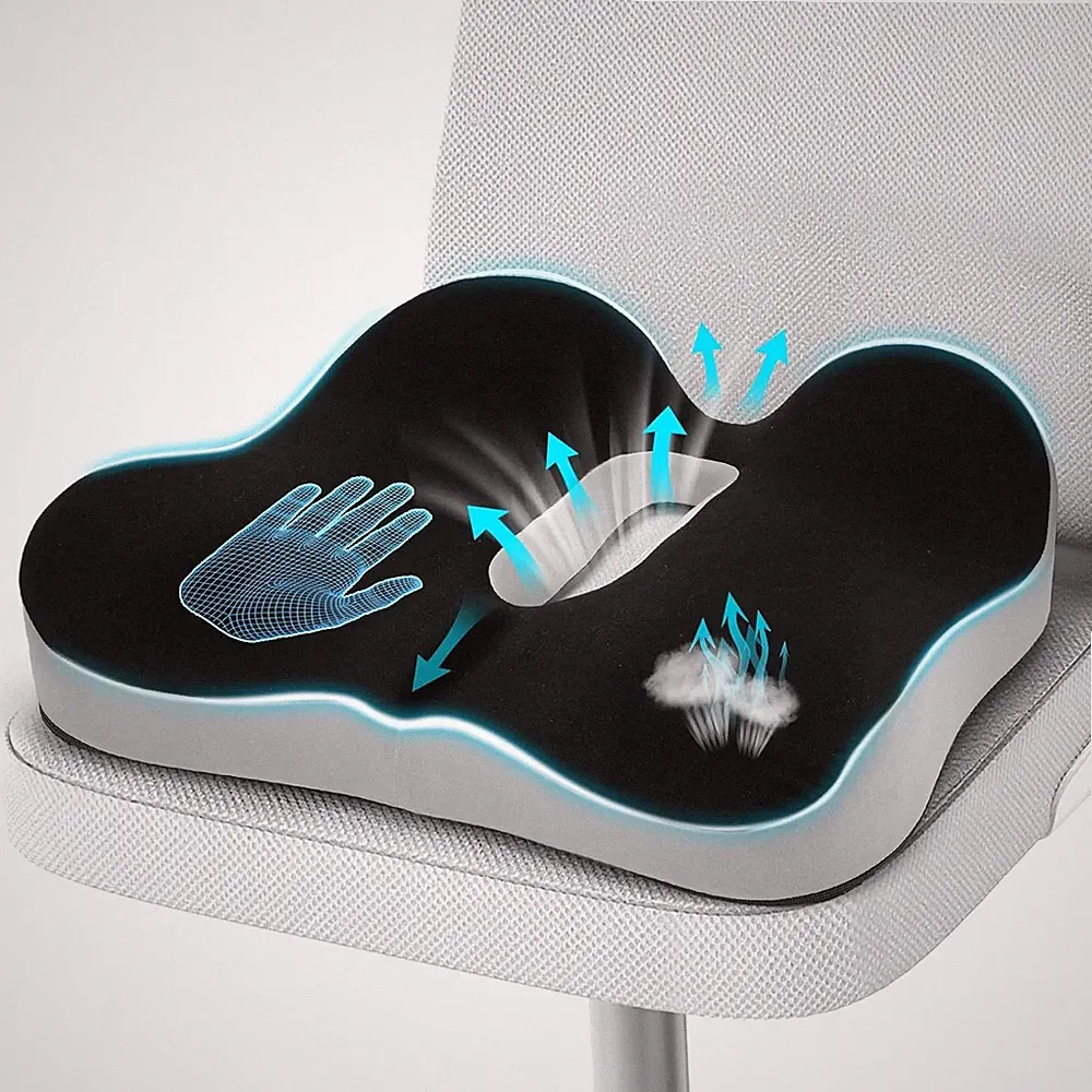 Sitzkissen Orthopädisch, Ergonomisches Steissbeinkissen Komfort Hämorrhoiden S