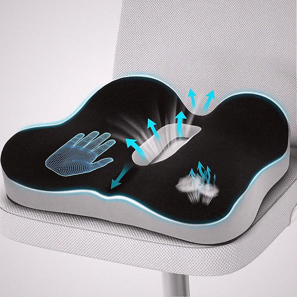 Sitzkissen Orthopädisch, Ergonomisches Steissbeinkissen Komfort Hämorrhoiden S