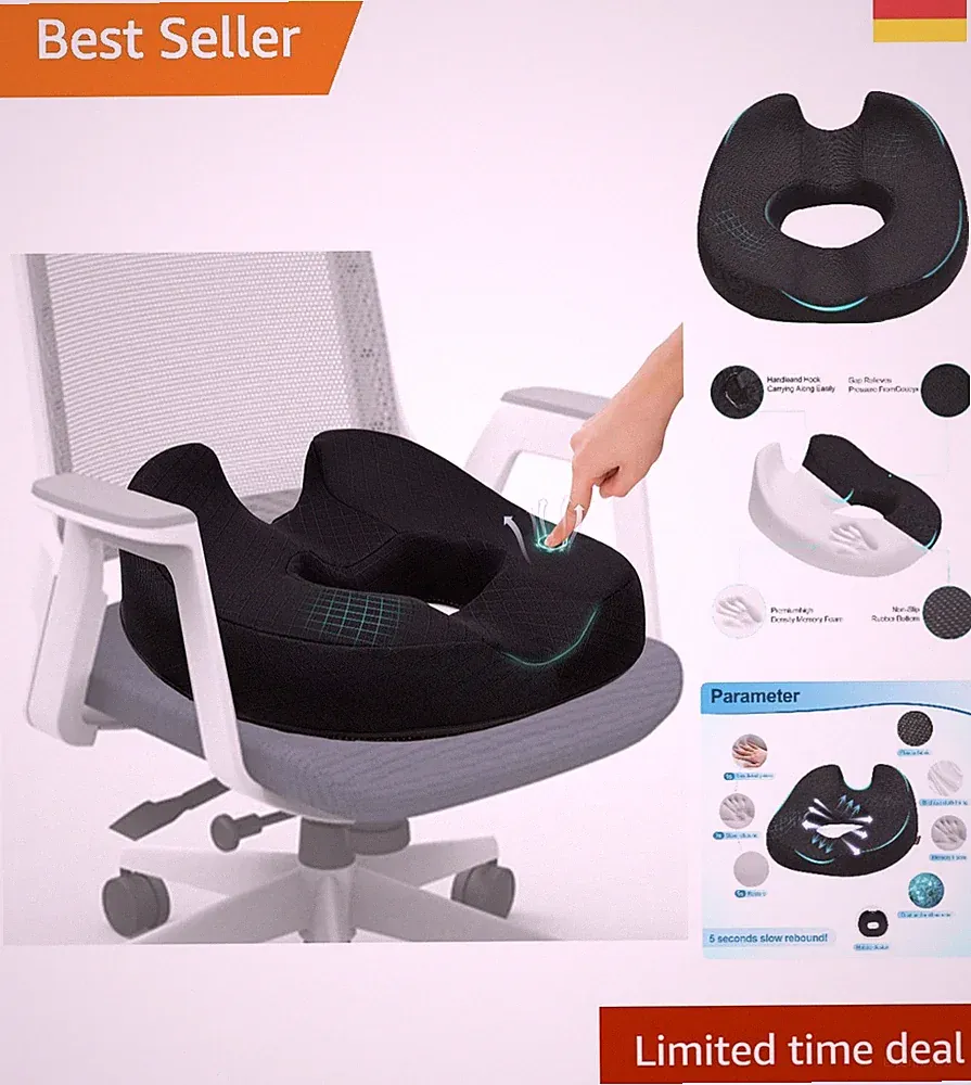 Sitzkissen orthopädisch Memory Foam Hämorrhoiden Steißbein Donut