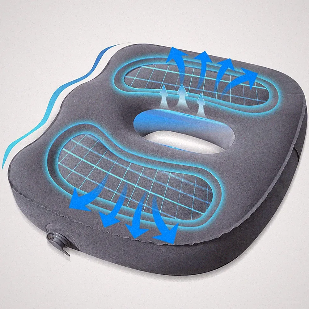 Sitzkissen Orthopädisch, PVC Aufblasbares Orthopädisches Sitzkissen für Büros...