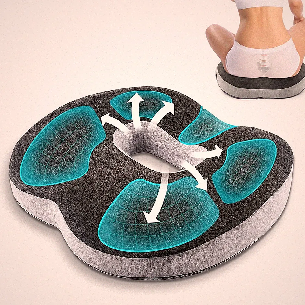 Sitzkissen Orthopädisches Ergonomisches Keilkissen Sitzerhöhung Memory-Schaum