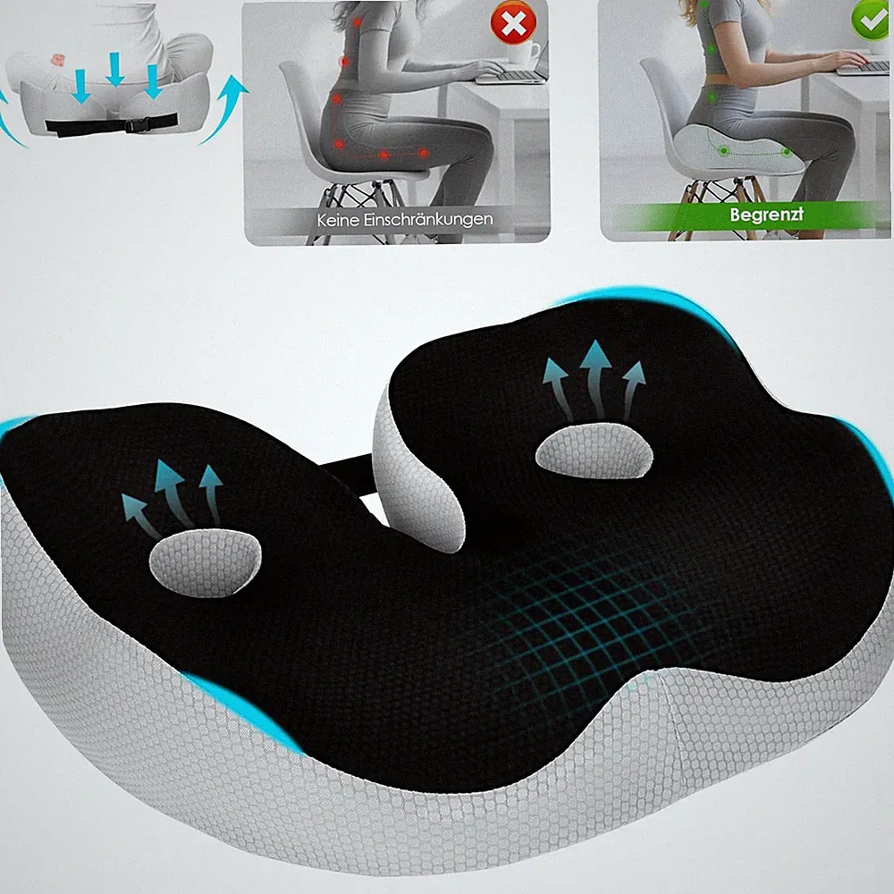 Sitzkissen Orthopädisches Memory Foam Steißbeinkissen Ergonomisches Bürokissen