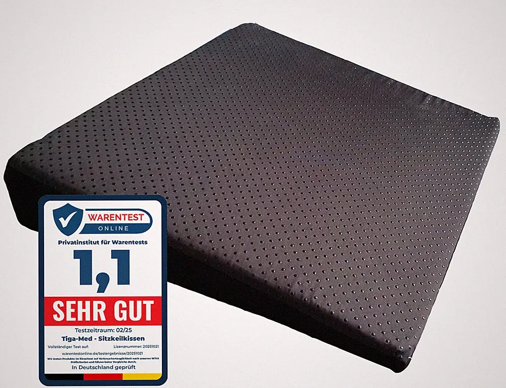 Sitzkissen Orthopädisches Sitzkeilkissen Anti-Rutsch extra stark & formstabil