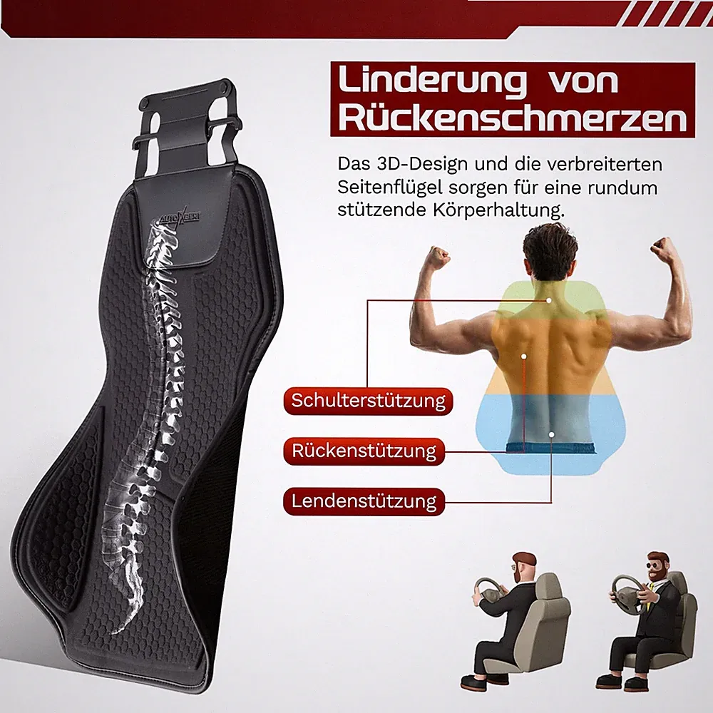 Sitzkissen Orthopädisches Steißbeinkissen Auto KFZ Lendenkissen Rückenkissen DE