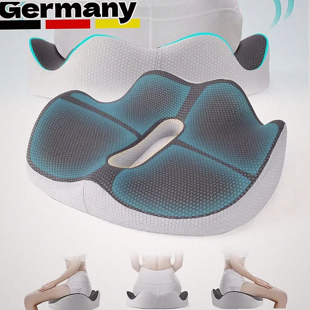 Sitzkissen Orthopädisches Steißbeinkissen Memory Foam Kissen Ergonomisches Grau