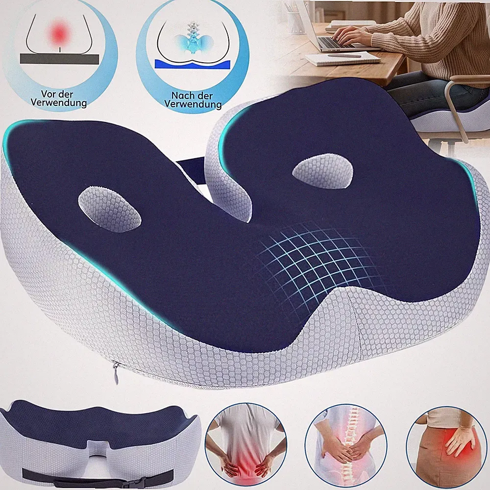 Sitzkissen Orthopädisches Steißbeinkissen Memory Foam Sitzerhöhung Stuhlkissen