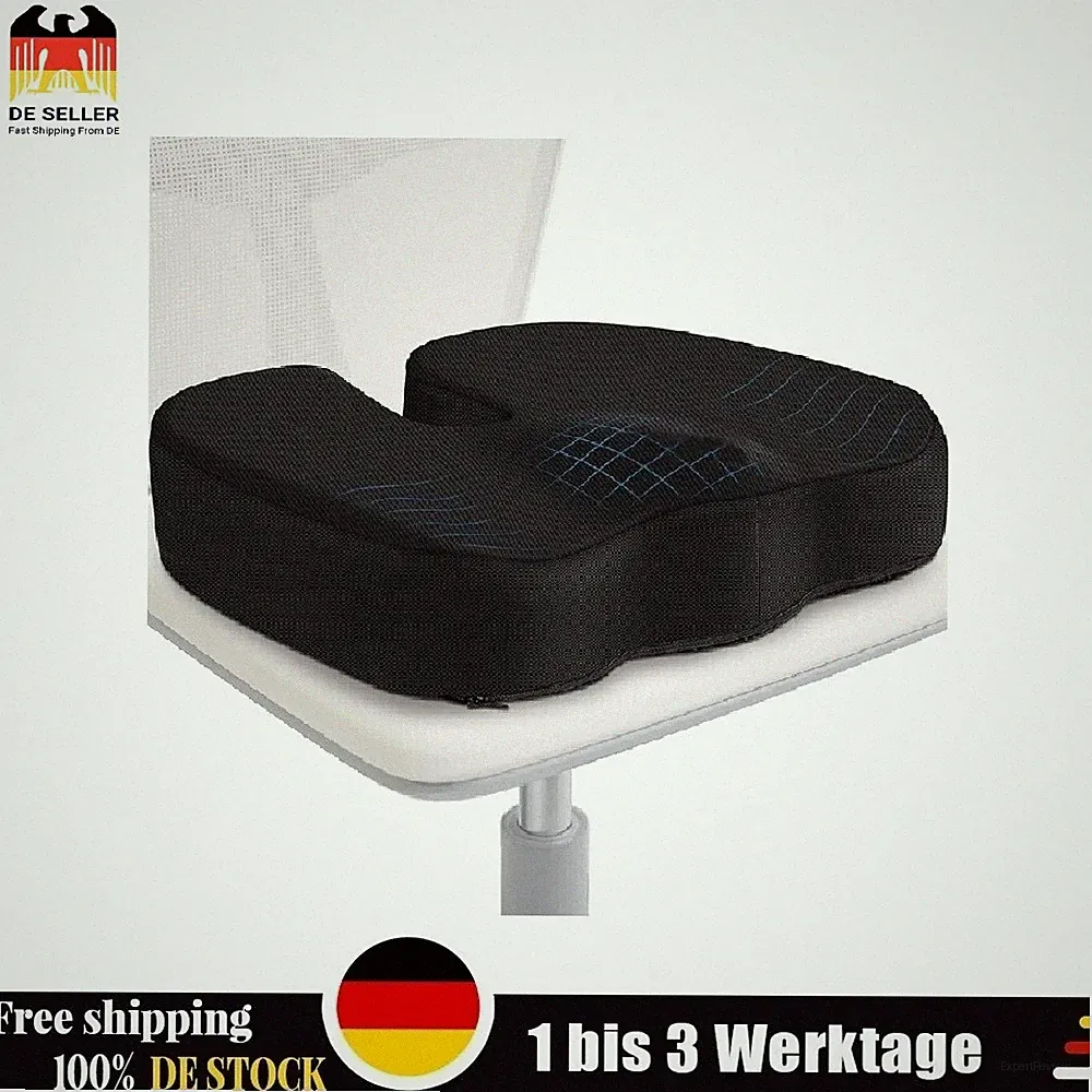 Sitzkissen Orthopädisches Steißbeinkissen Memory Foam Sitzerhöhung StuhlkissenDE
