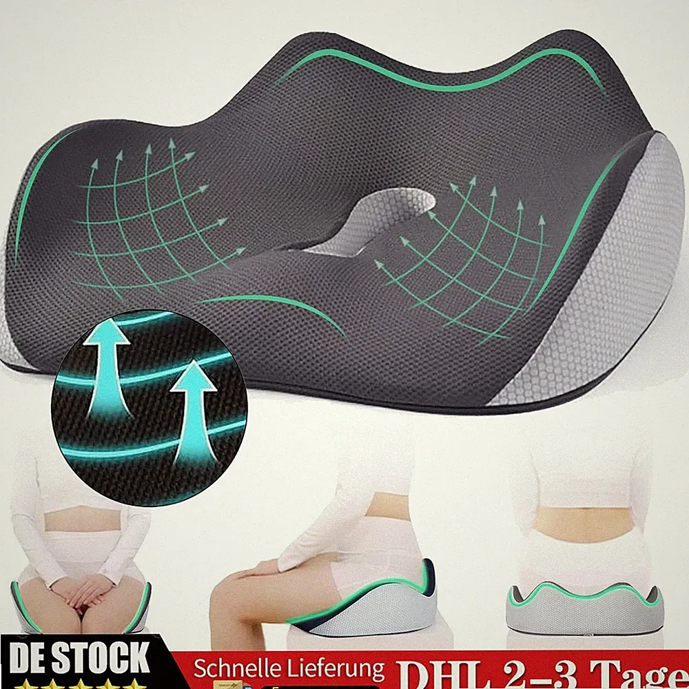 Sitzkissen Orthopädisches Steißbeinkissen Memory Foam Stuhlkissen Ergonomisches