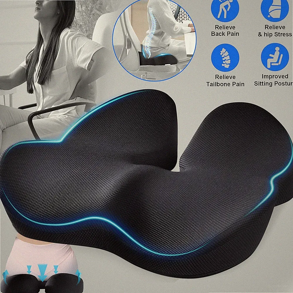 Sitzkissen Orthopädisches Stuhlkissen Bürostuhlkissen MemoryFoam Steißbeinkissen