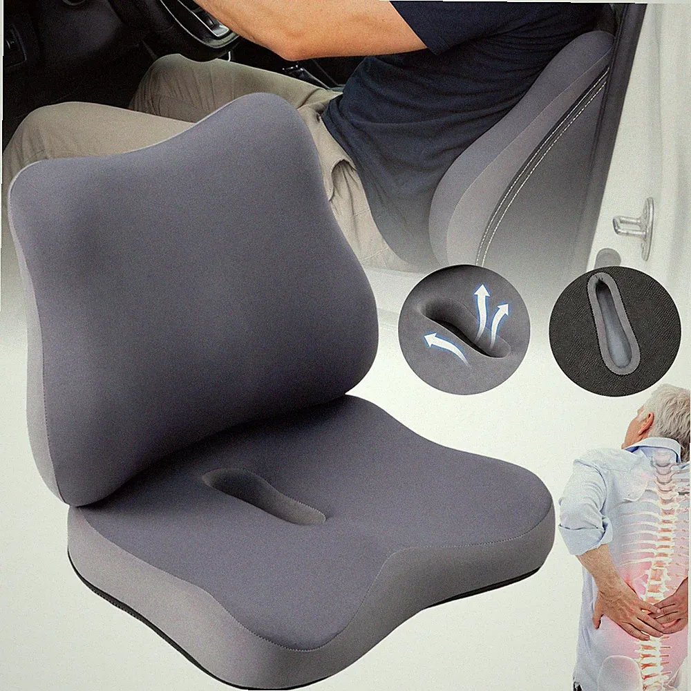 Sitzkissen & Rückenkissen Lendenkissen Stütze Für orthopädisch Rückenstütze Büro