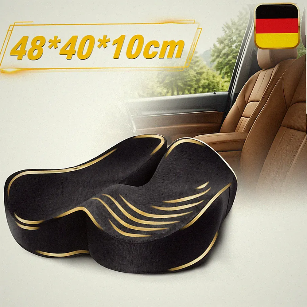 Sitzkissen Steißbeinkissen Orthopädisch Memory-Schaum U-förmig 48*40*10cm Memory