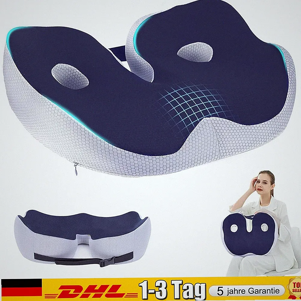 Sitzring Steißbein Orthopädisches Sitzkissen Memory Foam Stuhlkissen Sitzkissen