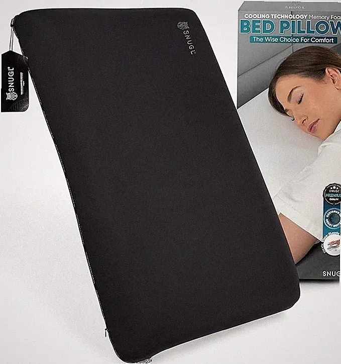 SNUGL Cooling Memory Foam Kissen - Orthopädische Seitenschläferkissen für Nacken, Rücken