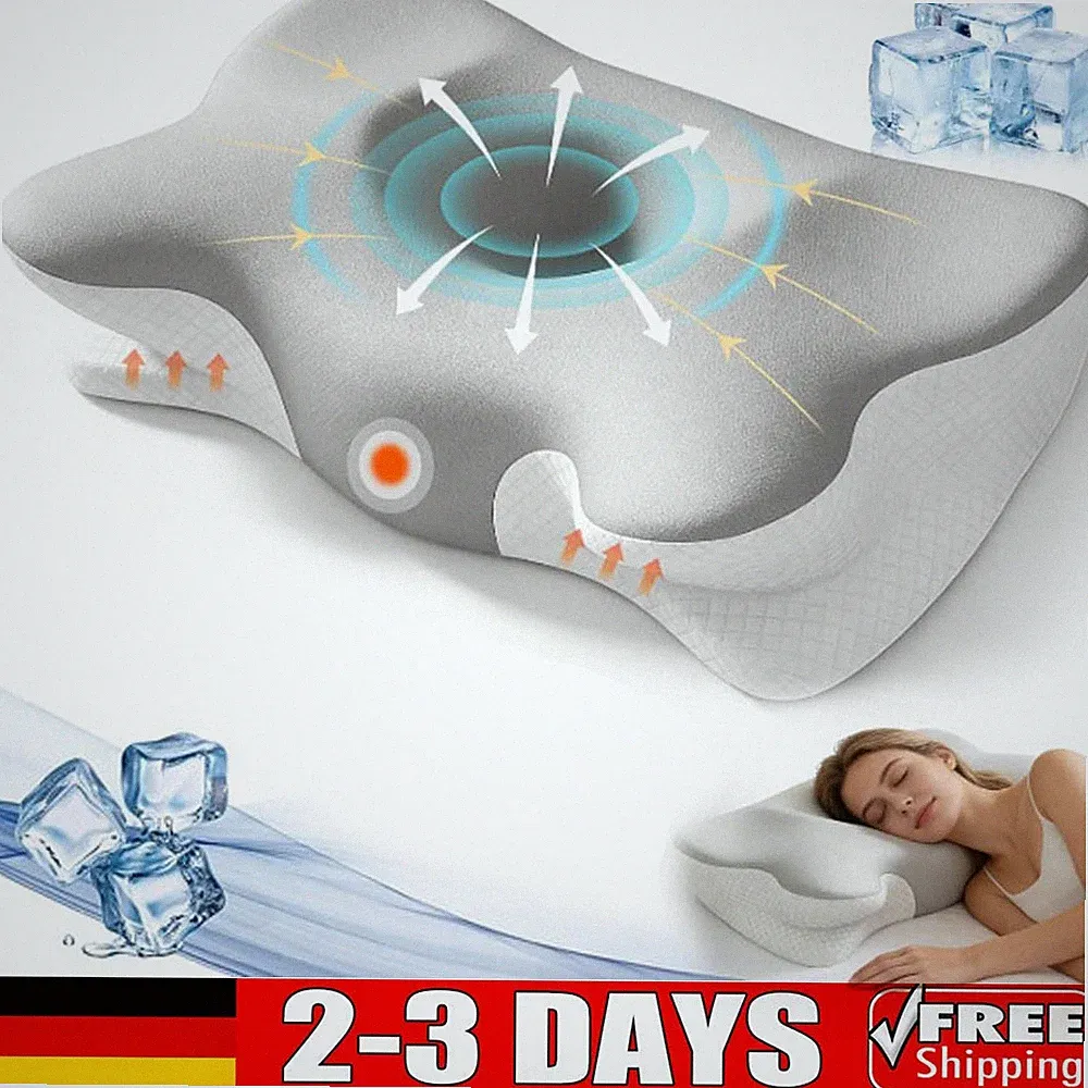 Soft Komfort Schlafkissen Orthopädisch Nackenstützkissen für Seiten, Rücken DE