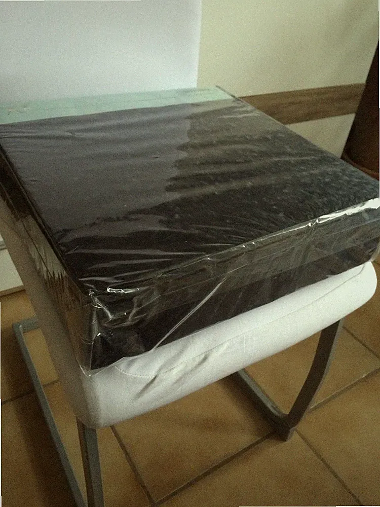 Stuhlerhöhung Orthopädische Sitzerhöhung Sitzkissen 40 x 40 x 10 cm, schwarz