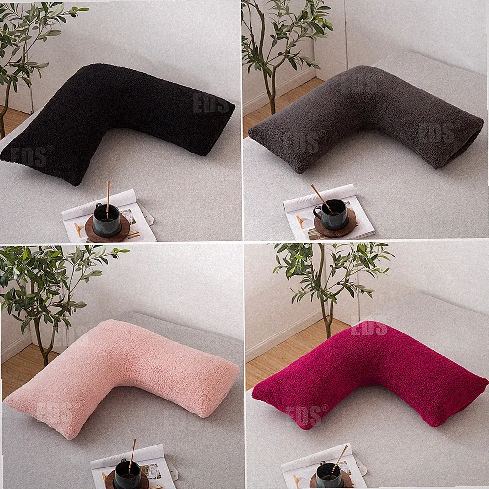 Teddy Fleece V Form Orthopädisches Kissen mit Kissenbezug Schwangerschaft Umstandsmode