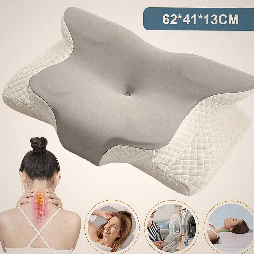 Therapiekissen Kissen Ergonomisch Orthopädisch Memory Schaum für Seitenschläfer