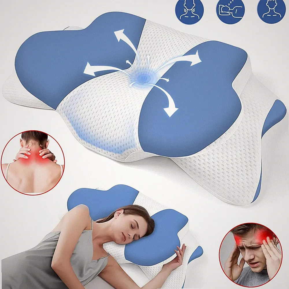 Therapiekissen Memory Schaum Kopfkissen Orthopädische Kissen für Nackenschmerzen