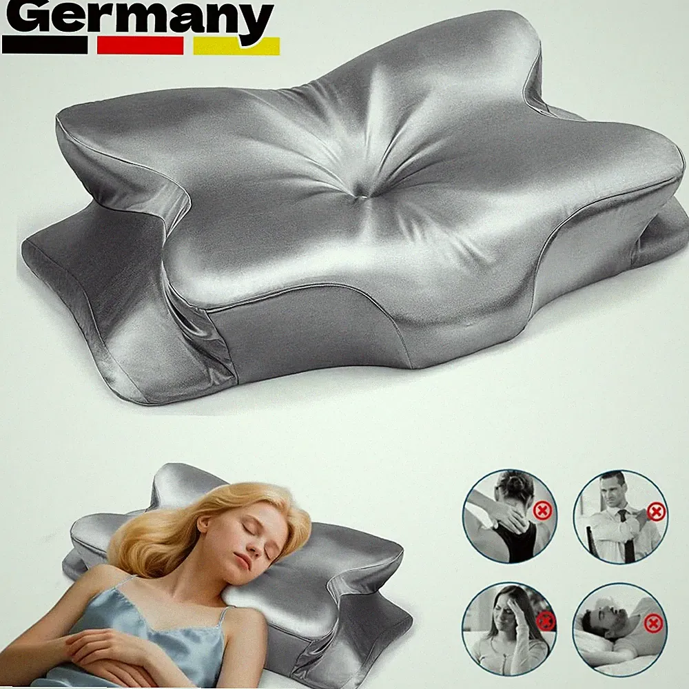 Therapiekissen Memory Schaum Silbergrau Orthopädisch Ergonomisch Schmerzen DE